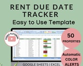 Rent Due Date Tracker: Landlord Template for Google Sheets & Excel