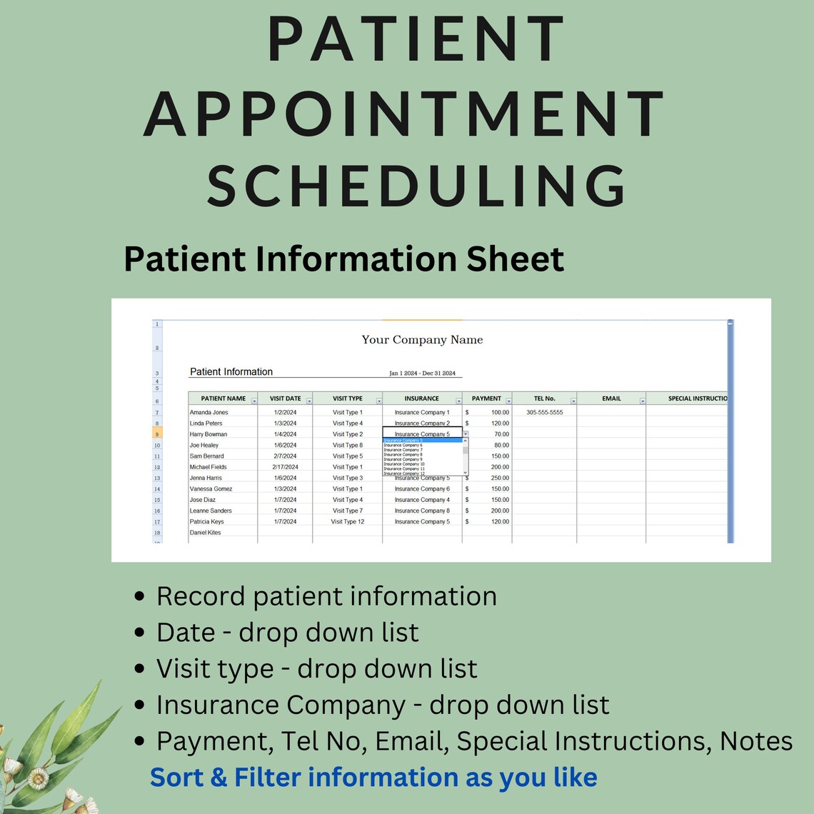 Patient Appointment Scheduling Template Clinic Medical Office - Any ...