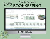 Small Business Bookkeeping Excel Spreadsheet: Income & Expense Tracker