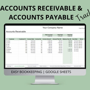 Accounts Receivable Payable Tracker: Automatic Aging Reports (Google Sheets)