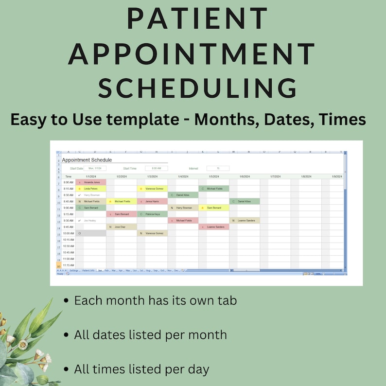 Patient Appointment Scheduling Template Clinic Medical Office - Any ...