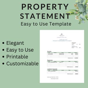 May include: A printable property management statement template for February 2024. The template includes sections for income, expenses, and landlord deposits. The template is easy to use and customizable.
