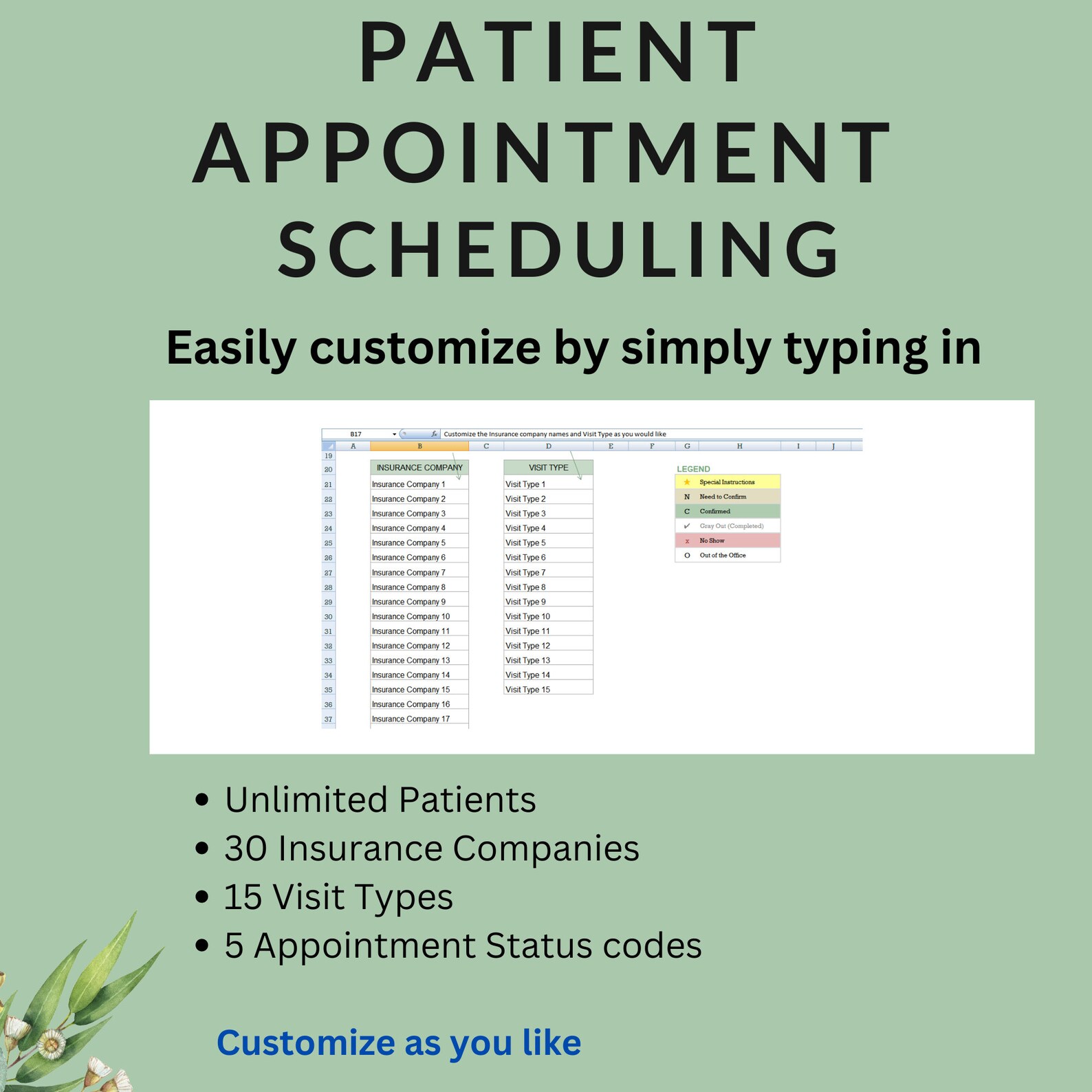 Patient Appointment Scheduling Template Clinic Medical Office - Any ...