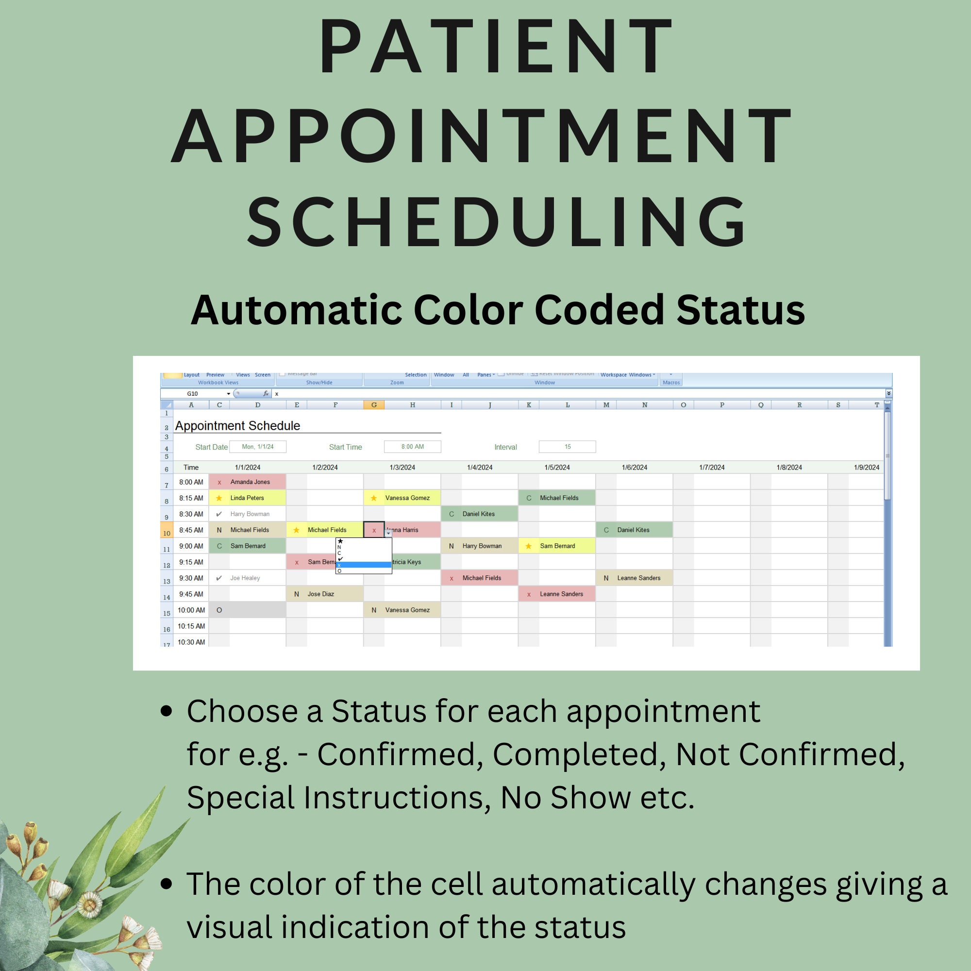 Patient Appointment Scheduling Template Clinic Medical Office Any
