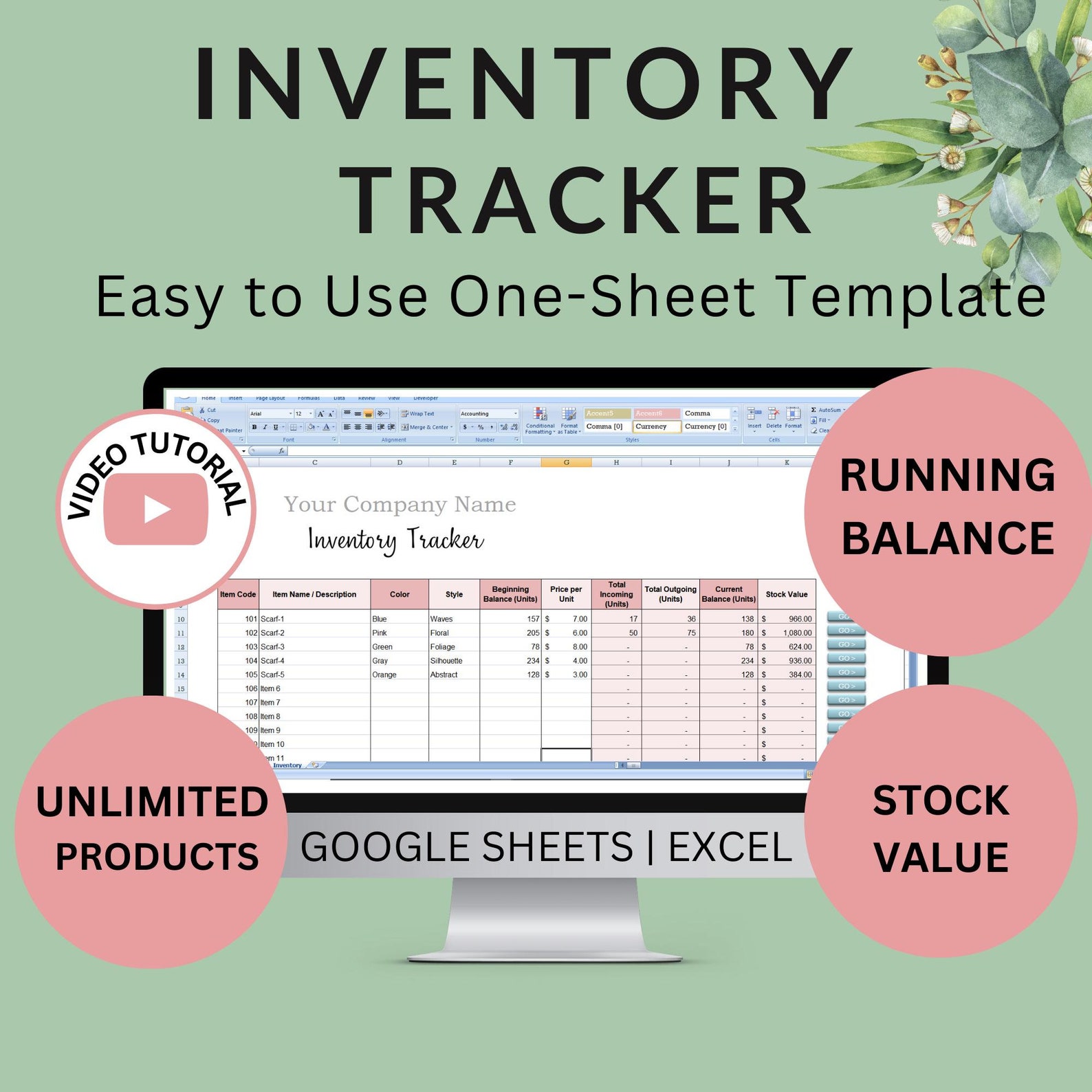 Easy Inventory Tracker | Running Stock Balance | Incoming Outgoing ...