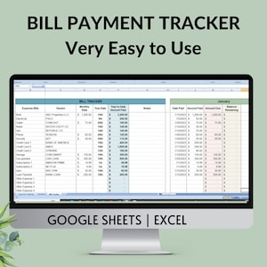 Monthly Bill Payment Tracker: Google Sheets & Excel Template