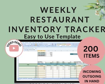 Weekly Inventory Tracker | Purchases Consumed Wastage Stock-in-hand | Units Value | Restaurants Makers Sellers Resellers Excel Google Sheets