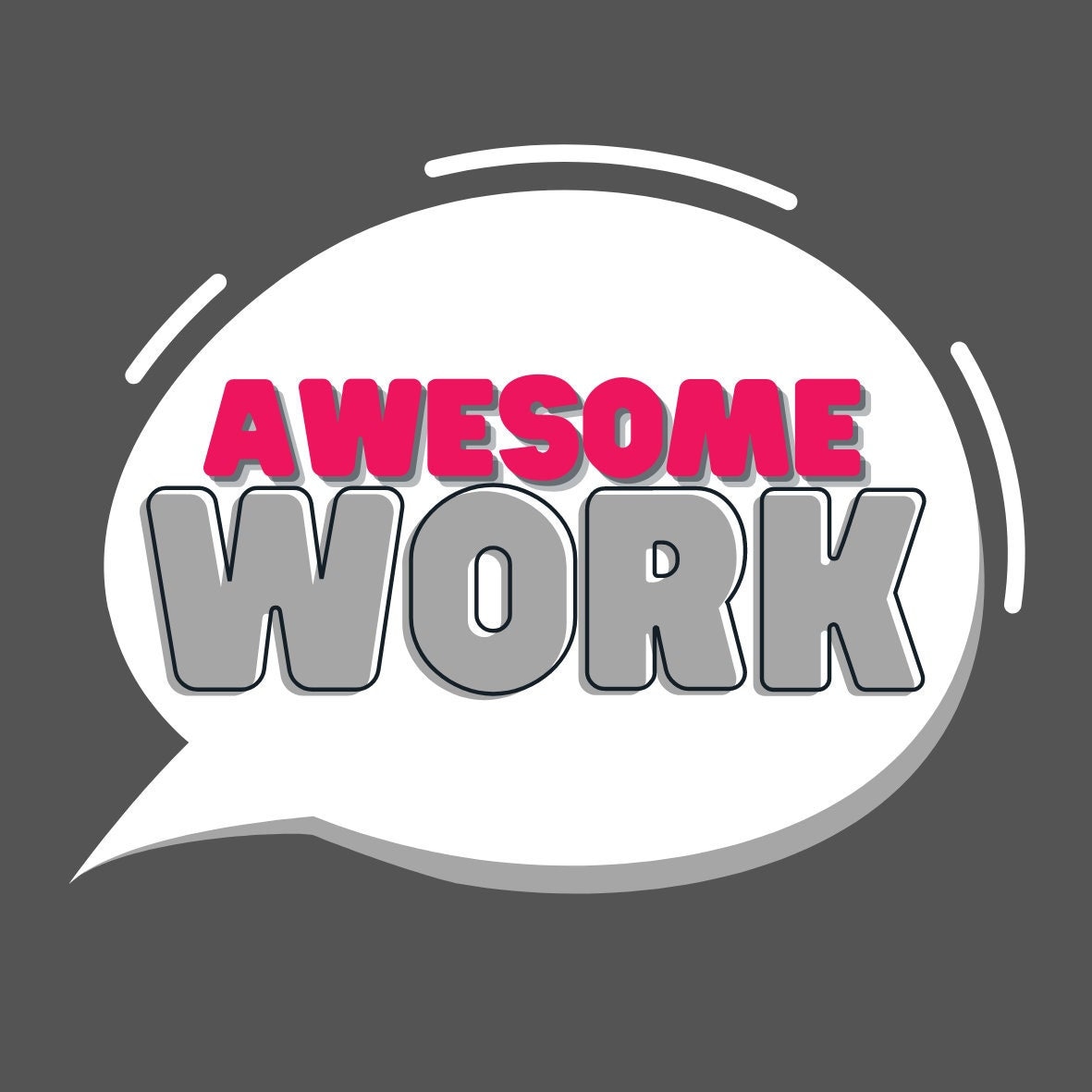 Printable Awesome Work Sticker Design - Etsy