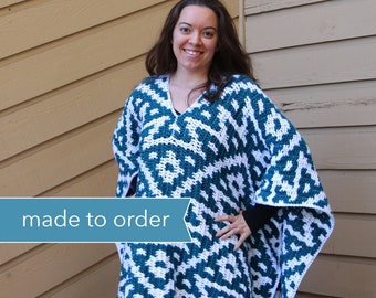 The Sapphire Poncho | Made to Order