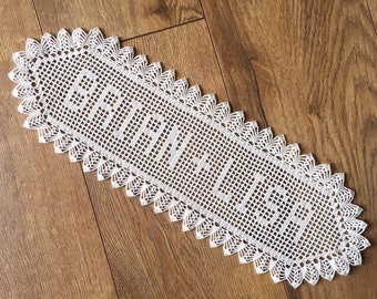 Crochet Nameplate - Personalized Wedding Gift