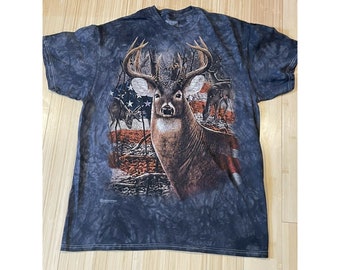 Elk Wildlife Brown Tie Dye Tshirt Adult L Adult M Elk Wildlife Brown Tie Dye Tshirt Adult L Adult M