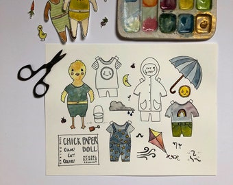 Chick Paper Doll von MTN GRL Studio