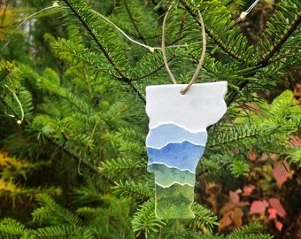 Vermont Ornament by MTN GRL Studio