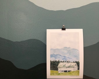 Giclee print, Vermont Barn by MTN GRL Studio