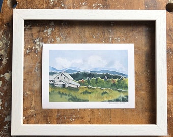 Giclee print, Vermont Barn by MTN GRL Studio