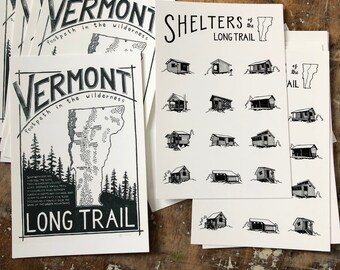 Vermont Hiking Postcards by MTN GRL Studio