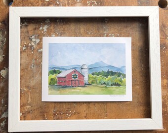 Giclee print, Vermont Barn by MTN GRL Studio