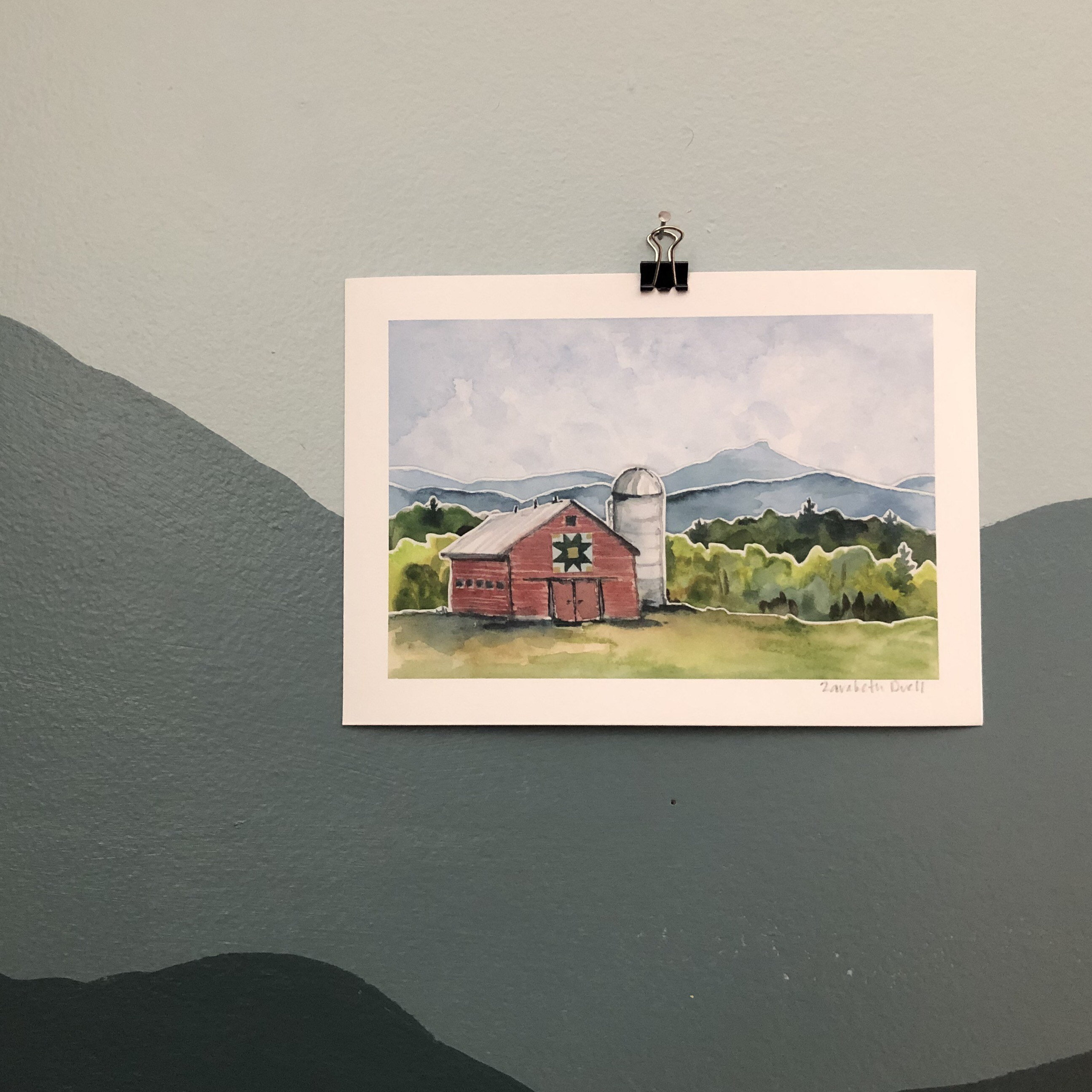 Giclee Print, Vermont Barn by MTN GRL Studio Etsy