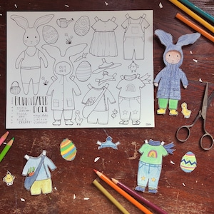 Bunny Paper Doll by MTN GRL Studio