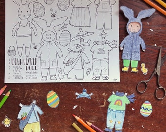 Bunny Paper Doll von MTN GRL Studio