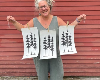 The Stand, handprinted linocut by MTN GRL Studio