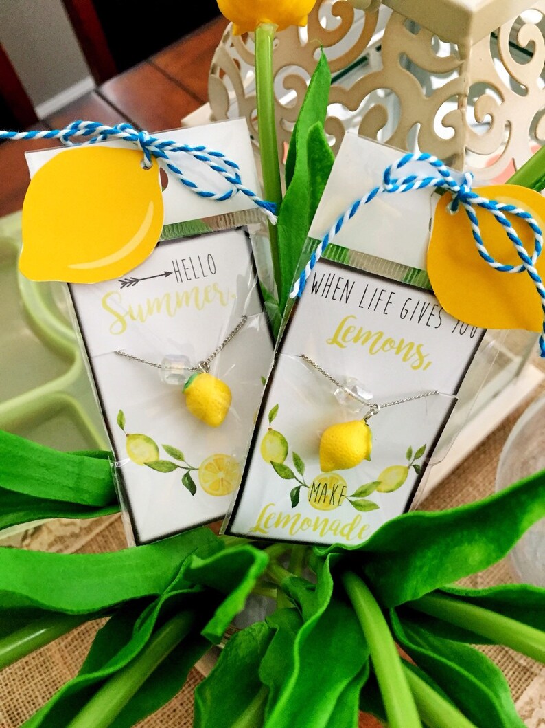 Lemons Make Lemonade Necklace Lemon Jewelry Lemon Charm Etsy