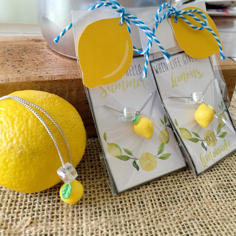 Lemons Make Lemonade Necklace Lemon Jewelry Lemon Charm Etsy