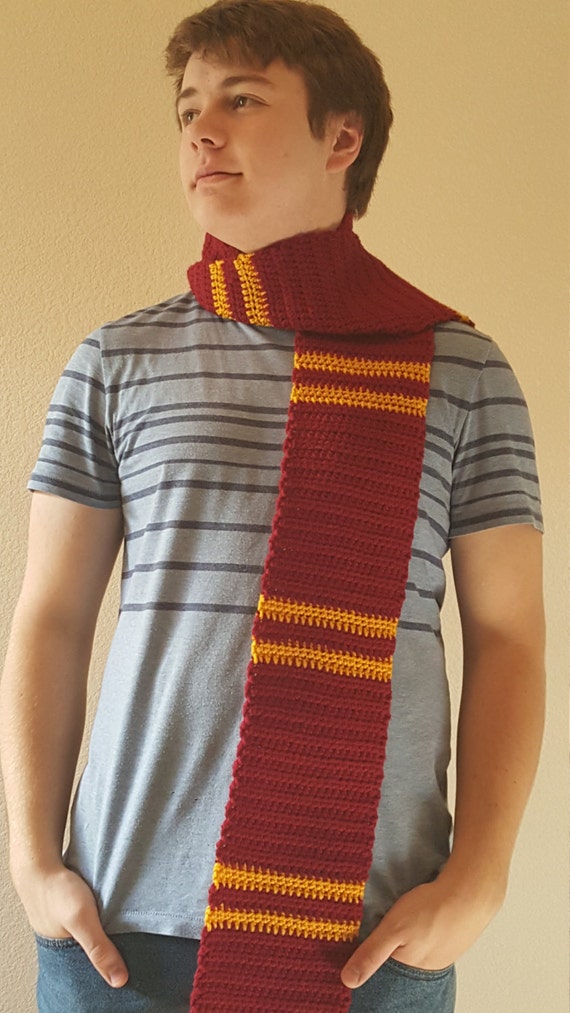 Bufanda gryffindor a crochet, Harry Potter
