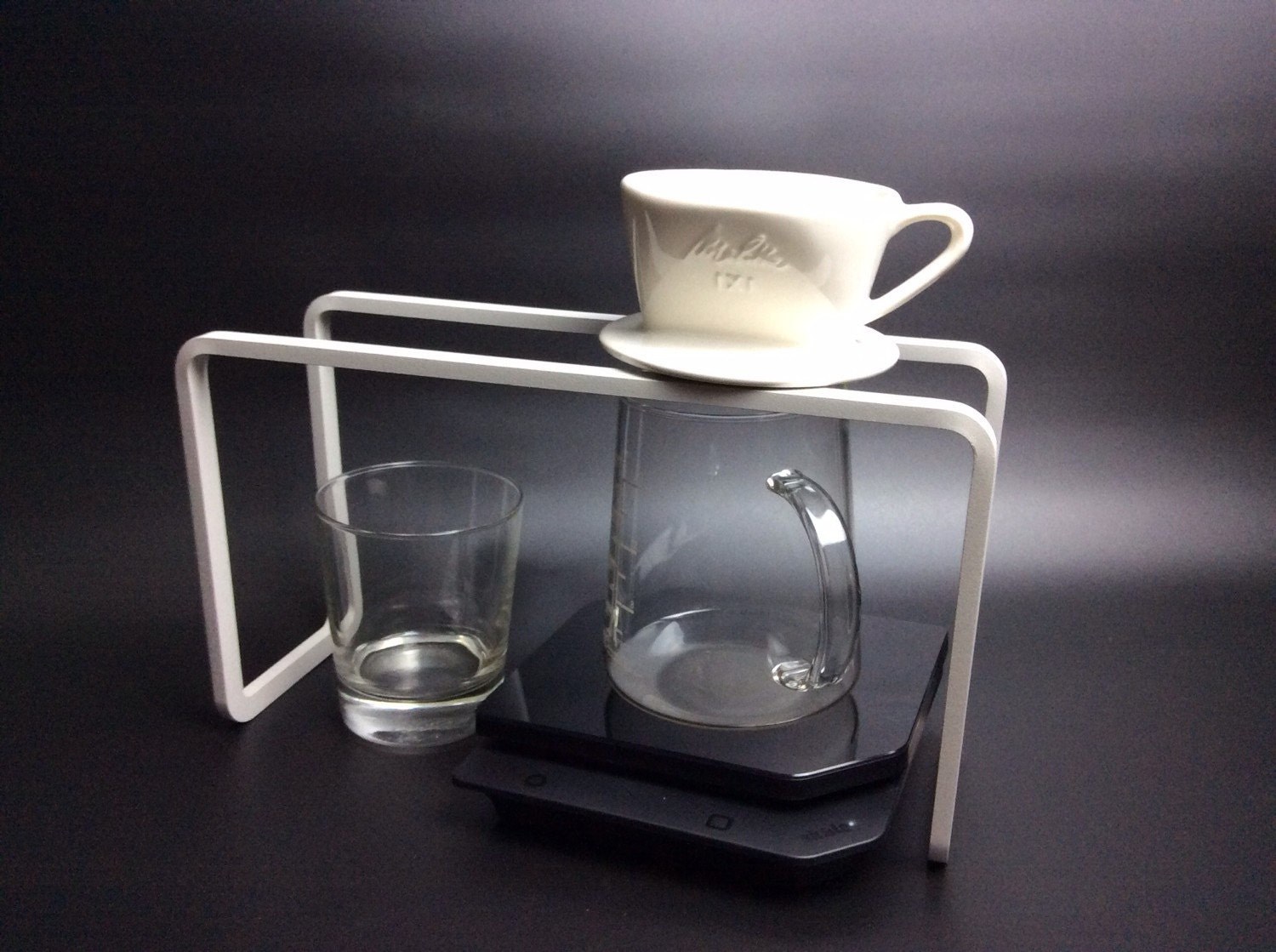 Pour over Coffee Maker, hand drips Stand, Desktop 6.18'' Portable Reusable  Metal Drip Coffee Stand Coffee Dripper Stand for Hotel Office