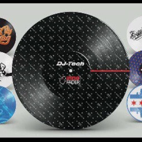 Votre logo *Paire de vinyles Serato Control / Scratch Live 30,5 cm personnalisés