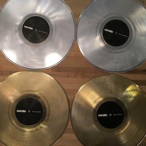 12&quot; GOLD or CHROME  Custom SERATO  Performance  Control Vinyl