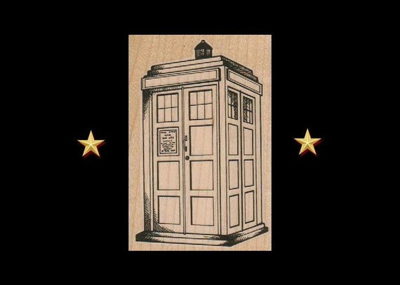 Blue Police Box Rubber Stamp Dr Who Rubber Stamp Doctor Who Etsy