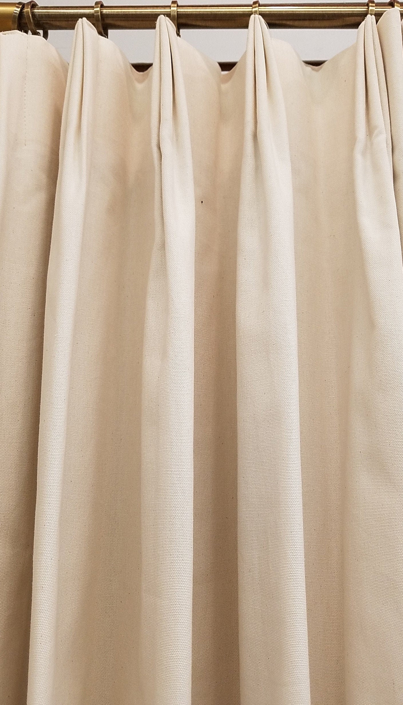 Pinch Pleated Drapes Made With 100 Cotton in Natural and Etsy
