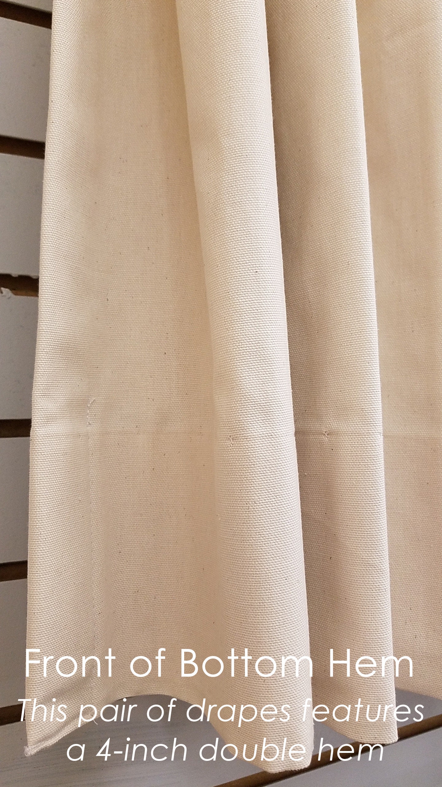 Pinch Pleated Drapes Made With 100 Cotton in Natural and Etsy
