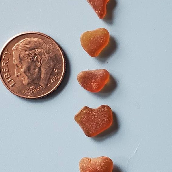 Teeny Tiny Sea Glass Hearts from CA