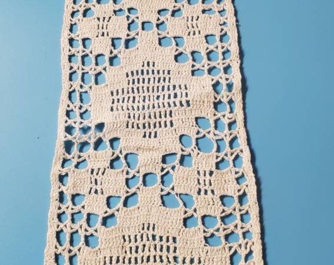 Filet Edging Beautiful Handmade Filet Crochet Edging/ Trim/ Embellishment for Sewing ...