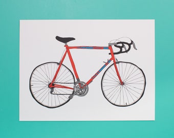 Print - Road Bike - A3/A4 - Bike/Bike/Racer