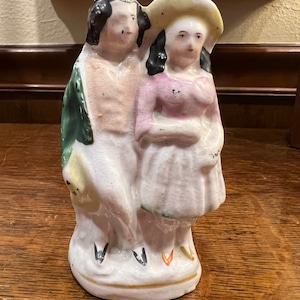 Antique Staffordshire Miniature Victorian Couple