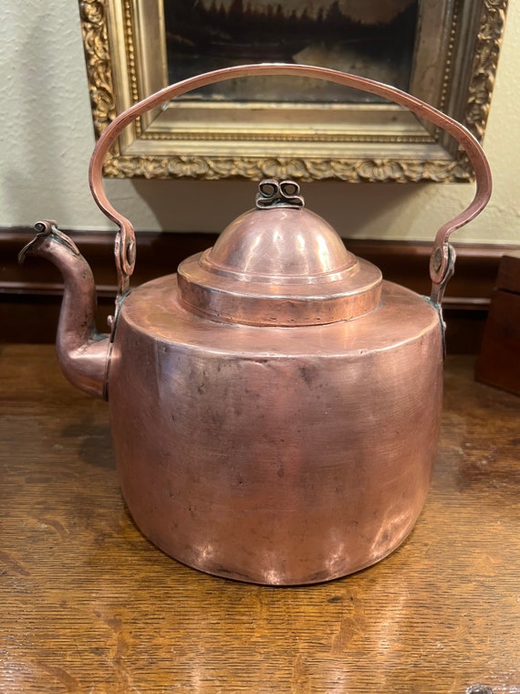 Antique Copper Gooseneck Kettle Etsy