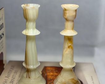 Marble candle holders