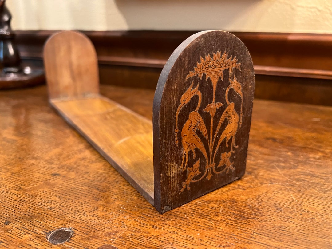 Antique Inlay Tabletop Book Holder Slide Etsy