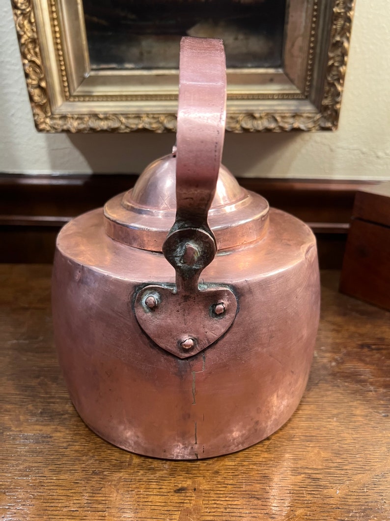 Antique Copper Gooseneck Kettle Etsy