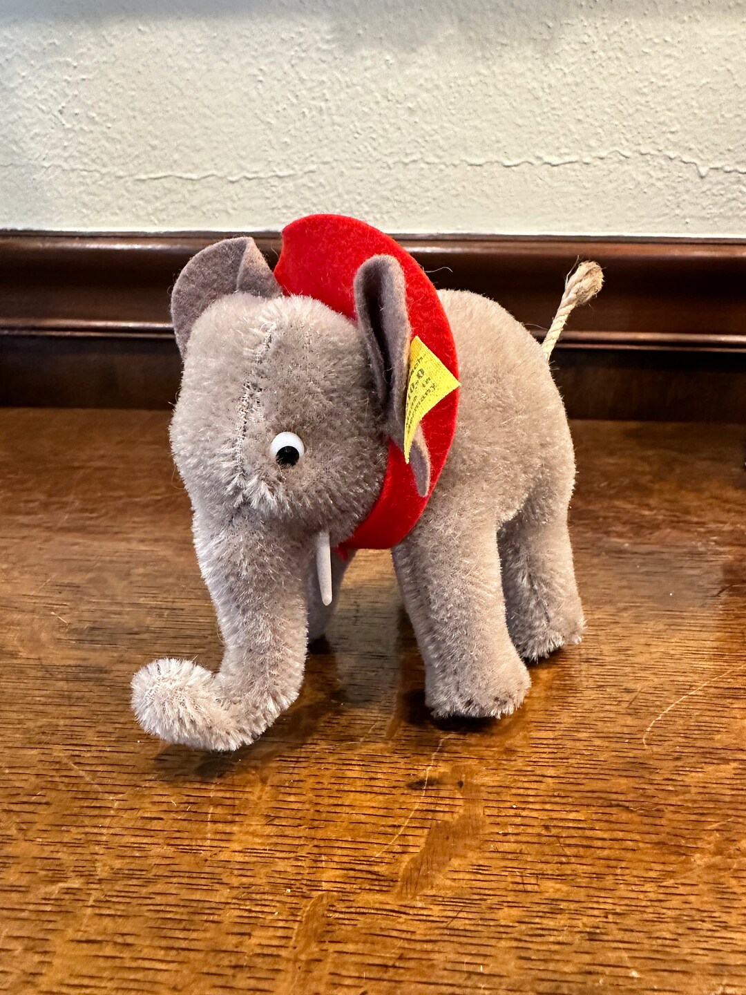 Vintage Steiff Elephant Glass Eyes Plush German Vintage Stuffed