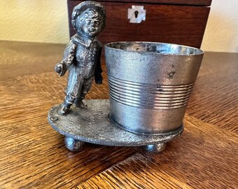 James Tuft Silver plate toothpick holder