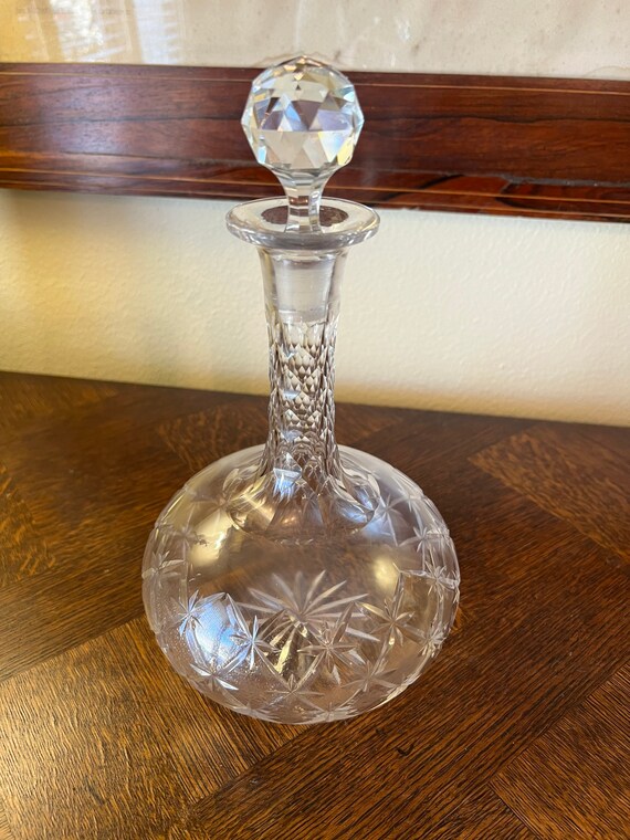 Antique Crystal Decanter Etsy