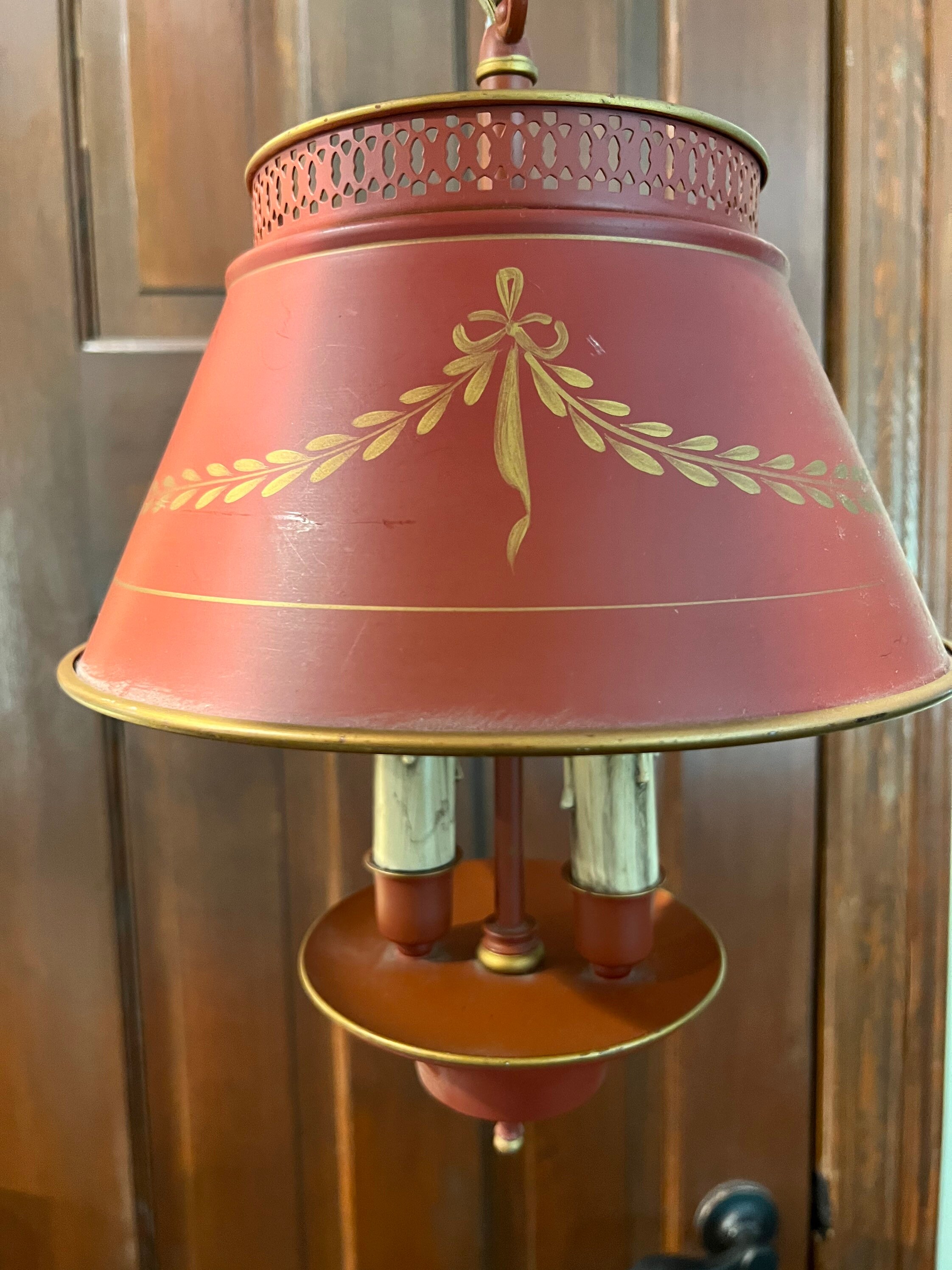 Vintage Tole Light Fixture Etsy