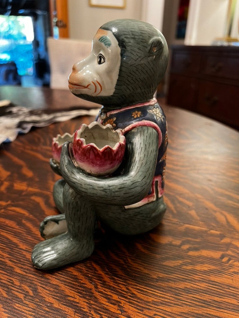 Monkey Candle Holder Etsy