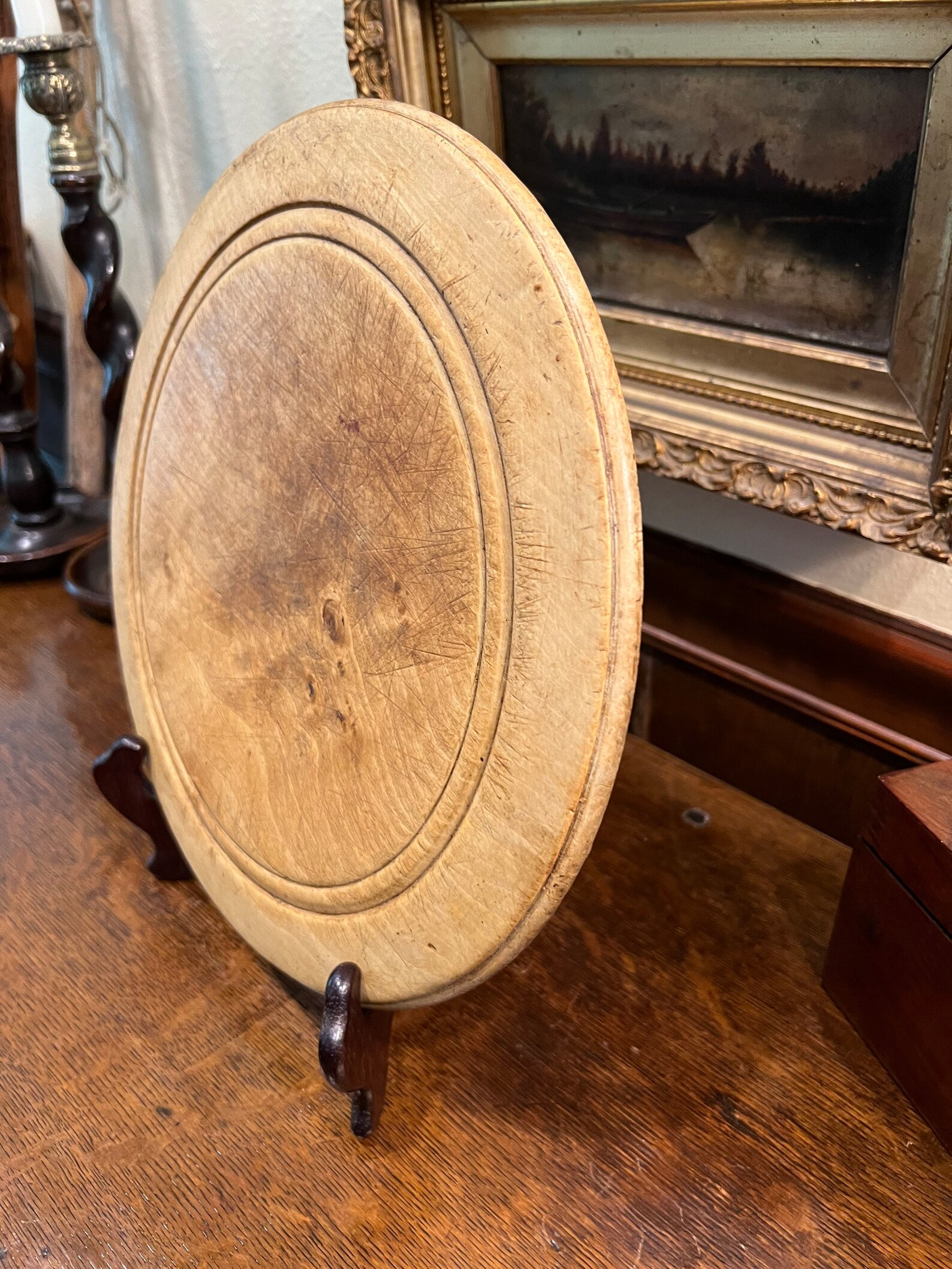 Antique Wood Bread Board Etsy