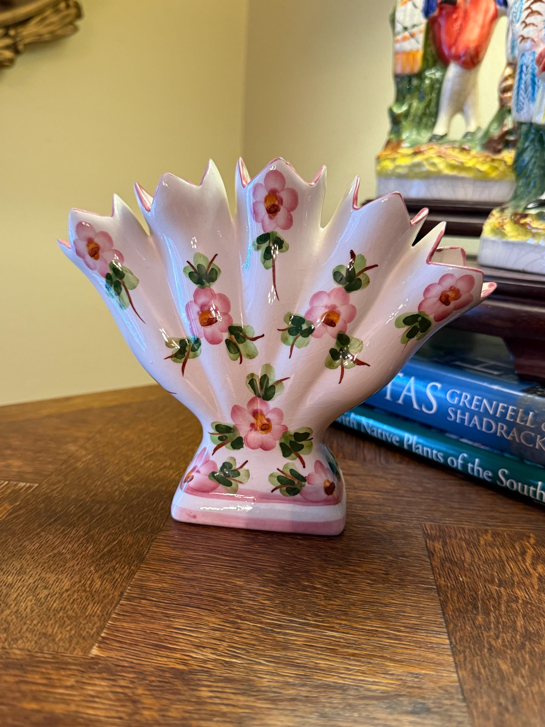 vintage * Portugal ribbon flower vase花瓶・フラワースタンド