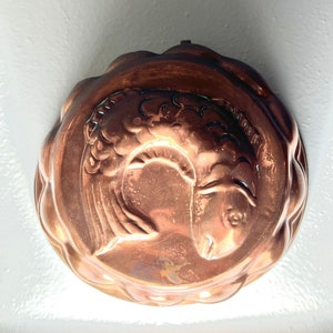 Antique Copper Jelly Mold with Fish